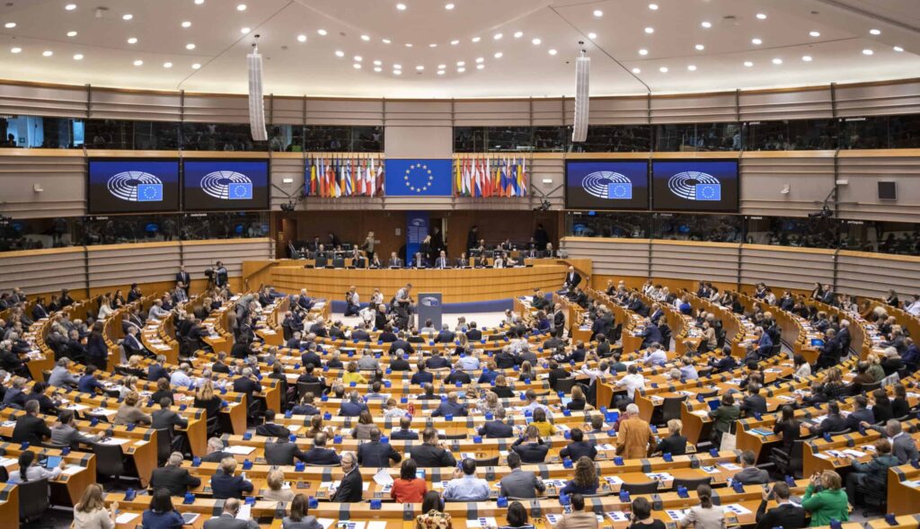 Billede af Plenum-salen under en plenarforsamling i Bruxelles. Foto: Emilie GOMEZ Reference: EP-091103B